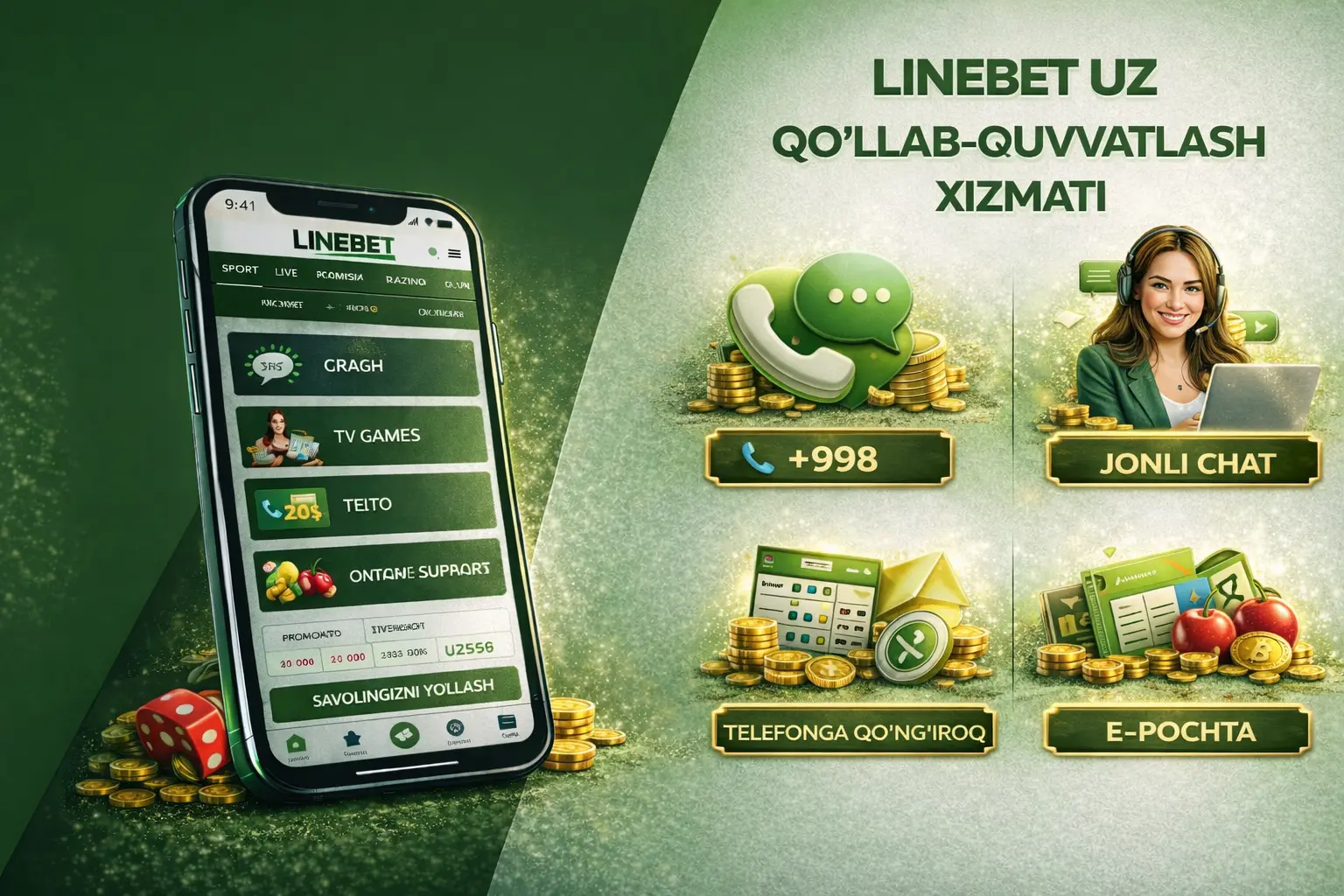Linebet UZ qo‘llab-quvvatlash xizmati