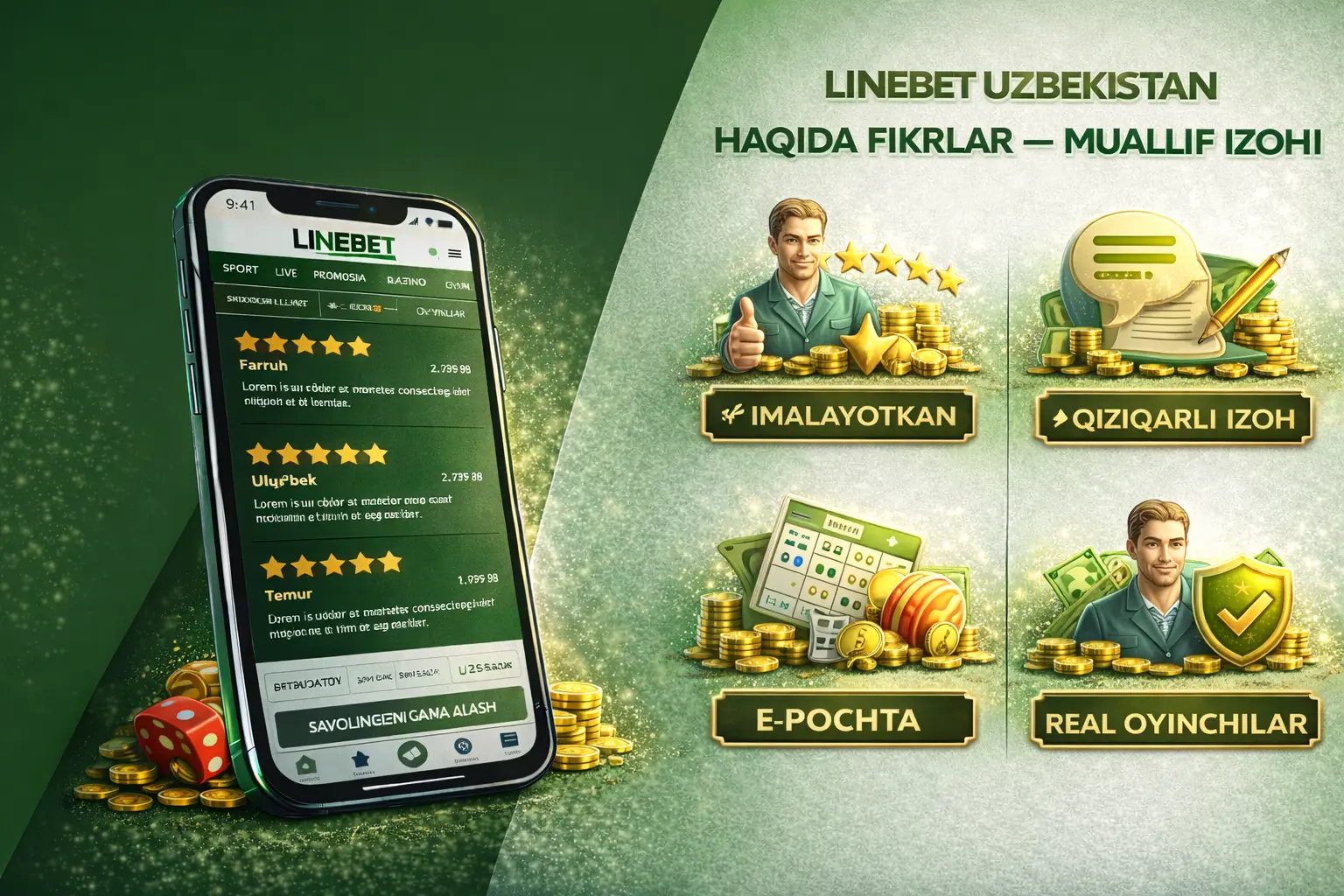Linebet Uzbekistan haqida fikrlar — muallif izohi